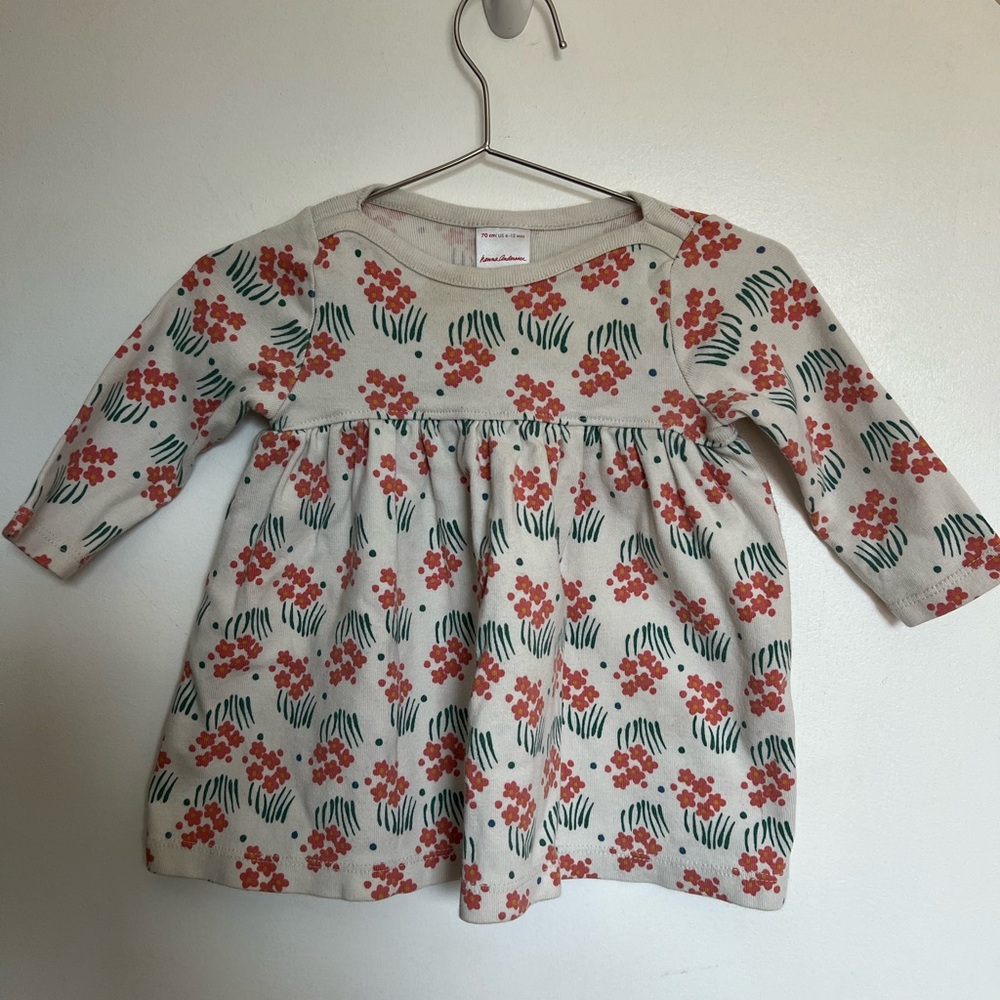 Hannah Anderson Floral Long Sleeve Baby Dress